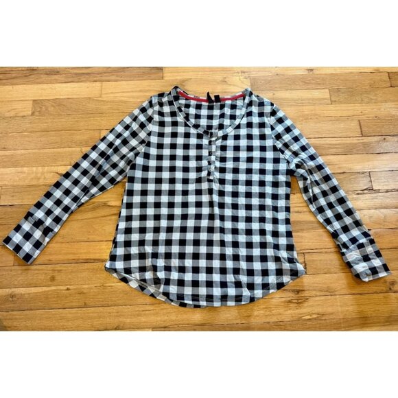 Cynthia Rowley Women’s Top Size Large Checker - Picture 1 of 4